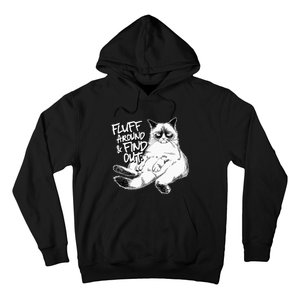 Funny Fluff Around and Find Out, Grumpy Kitty, Sarcastic Cat Hoodie