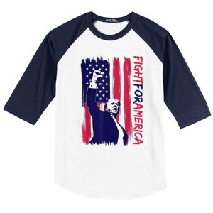 Fight For America Trump 2024 Baseball Sleeve Shirt