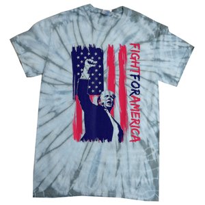 Fight For America Trump 2024 Tie-Dye T-Shirt