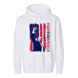 Fight For America Trump 2024 Garment-Dyed Fleece Hoodie