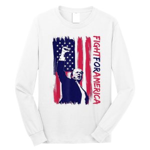 Fight For America Trump 2024 Long Sleeve Shirt