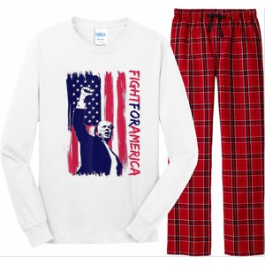 Fight For America Trump 2024 Long Sleeve Pajama Set