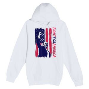 Fight For America Trump 2024 Premium Pullover Hoodie