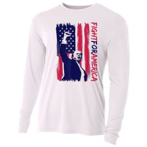 Fight For America Trump 2024 Cooling Performance Long Sleeve Crew