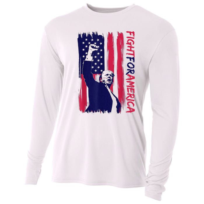 Fight For America Trump 2024 Cooling Performance Long Sleeve Crew