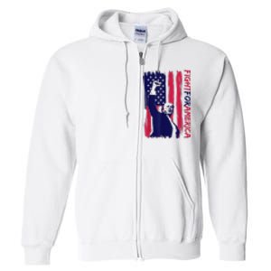 Fight For America Trump 2024 Full Zip Hoodie