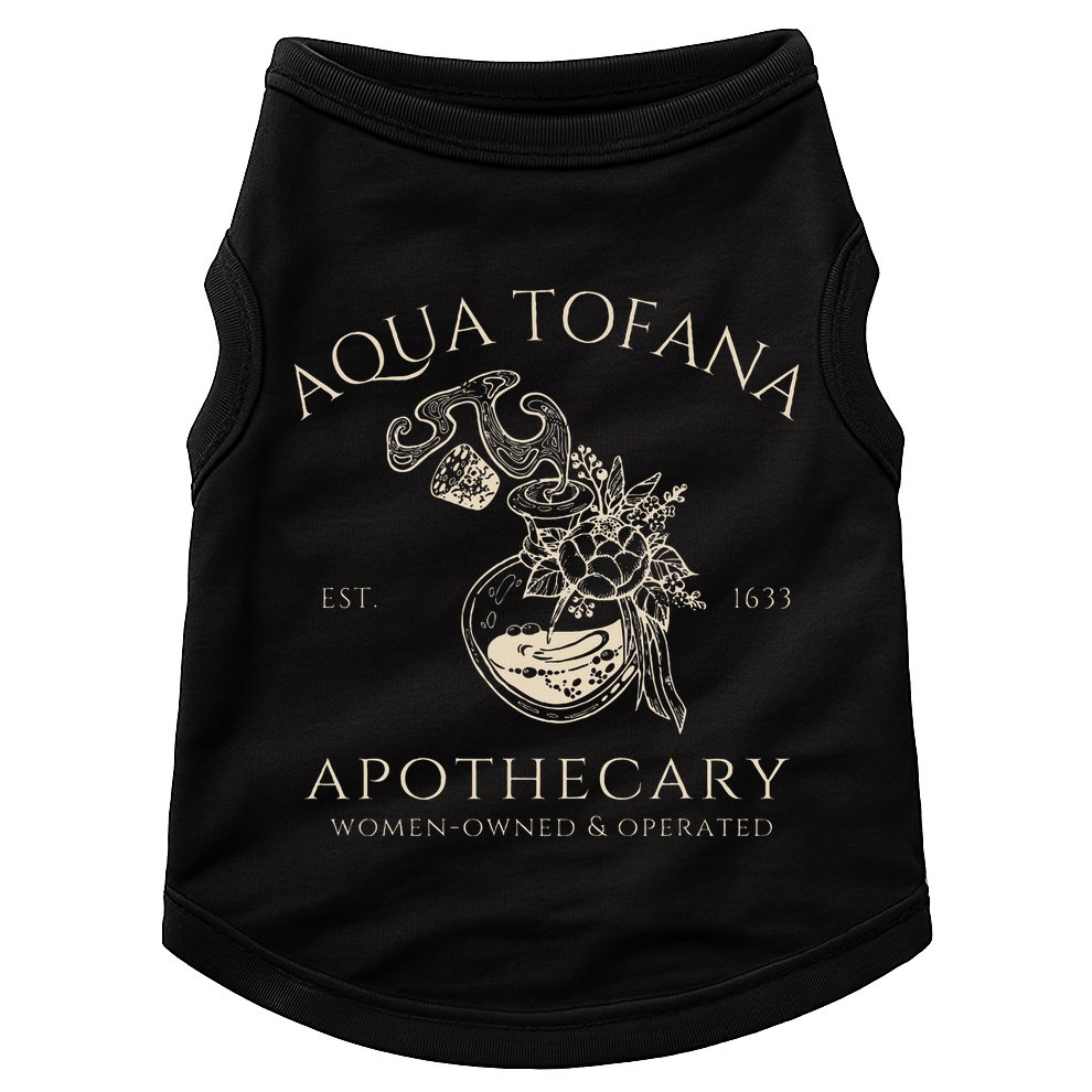 Funny Feminist Aqua Tofana Apothecary Vintage = Doggie Tank