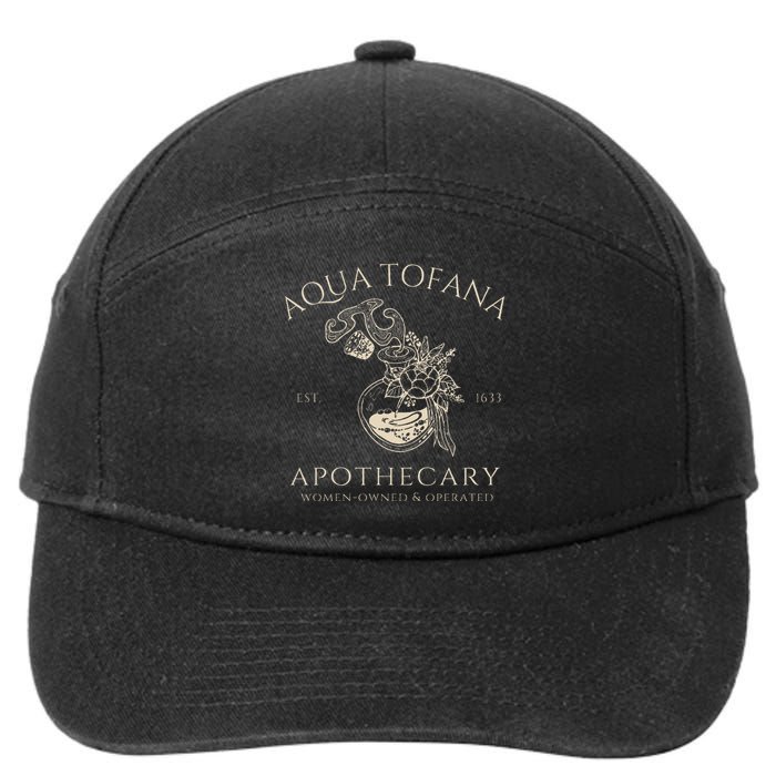 Funny Feminist Aqua Tofana Apothecary Vintage = 7-Panel Snapback Hat