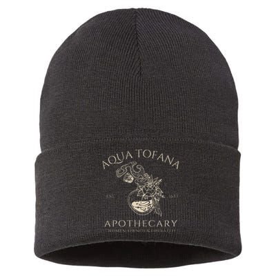 Funny Feminist Aqua Tofana Apothecary Vintage = Sustainable Knit Beanie