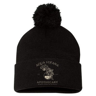 Funny Feminist Aqua Tofana Apothecary Vintage = Pom Pom 12in Knit Beanie