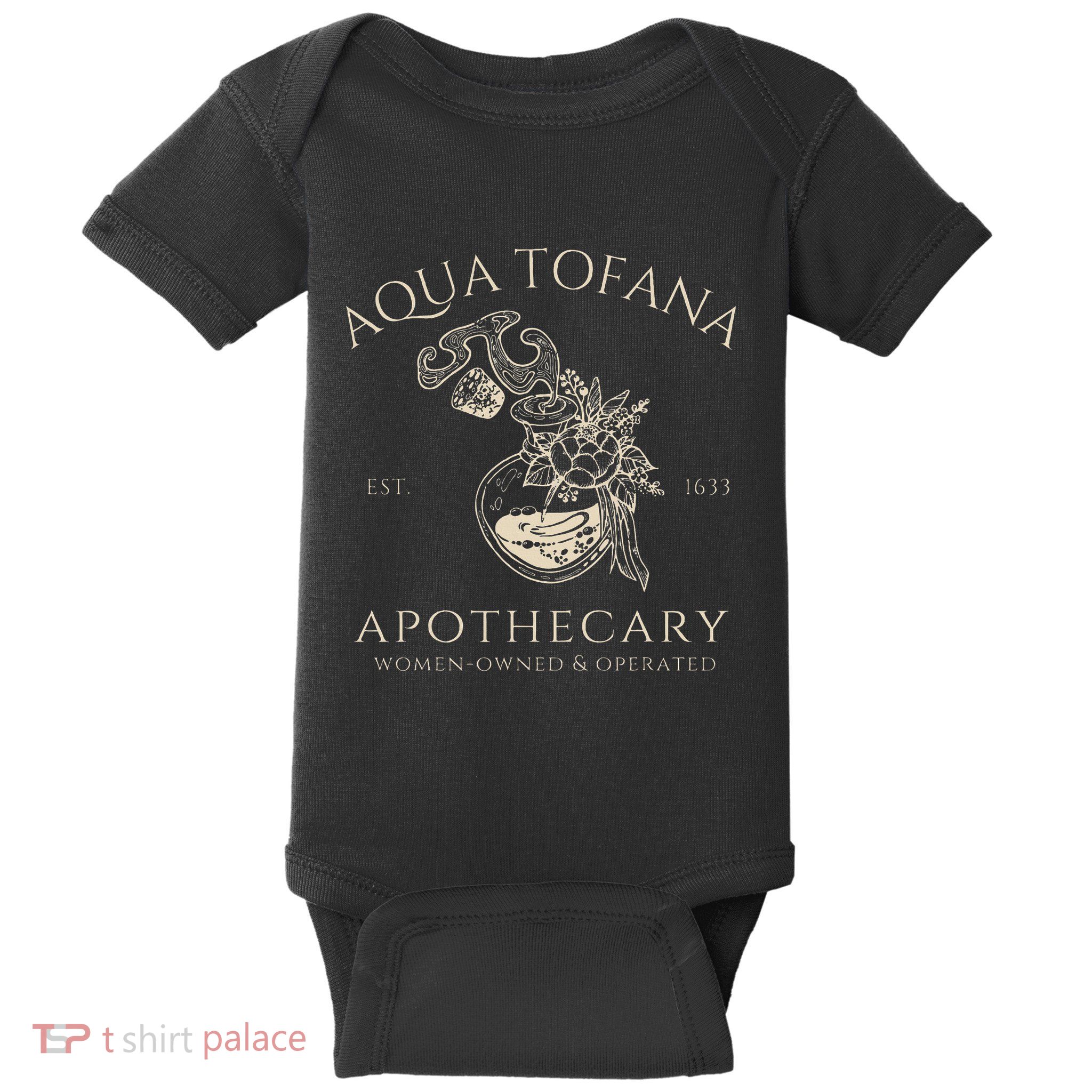 Funny Feminist Aqua Tofana Apothecary Vintage = Baby Bodysuit
