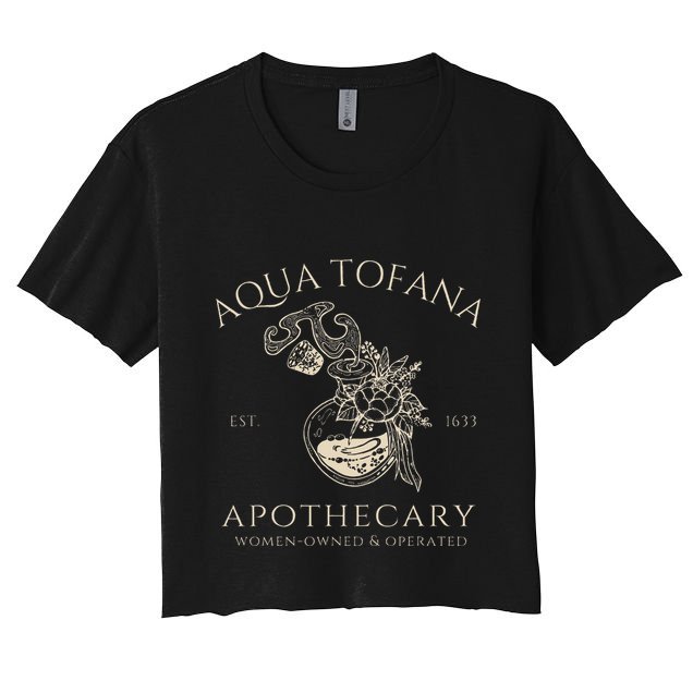 Funny Feminist Aqua Tofana Apothecary Vintage = Crop Top