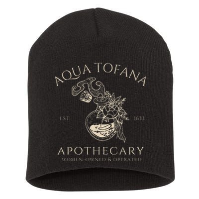 Funny Feminist Aqua Tofana Apothecary Vintage = Short Acrylic Beanie