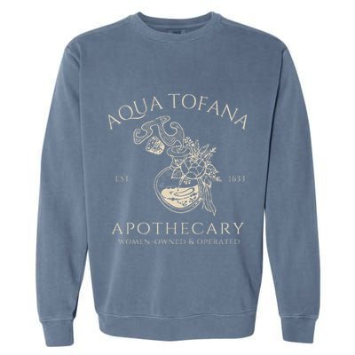 Funny Feminist Aqua Tofana Apothecary Vintage = Garment-Dyed Sweatshirt