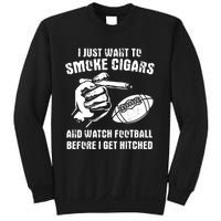 Funny Football And Cigars Bachelor Party Cigar Smoker Design Sweatshirt