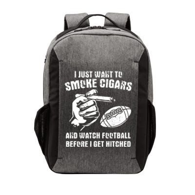 Funny Football And Cigars Bachelor Party Cigar Smoker Design Vector Backpack