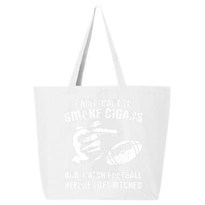 Funny Football And Cigars Bachelor Party Cigar Smoker Design 25L Jumbo Tote