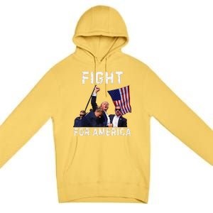 Fight For America Trump 2024 Assassination Attempt Premium Pullover Hoodie