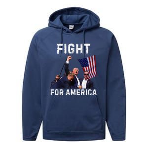 Fight For America Trump 2024 Assassination Attempt Performance Fleece Hoodie