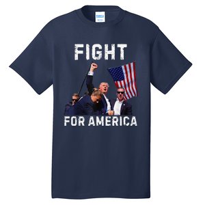 Fight For America Trump 2024 Assassination Attempt Tall T-Shirt