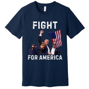 Fight For America Trump 2024 Assassination Attempt Premium T-Shirt