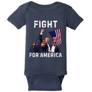 Fight For America Trump 2024 Assassination Attempt Baby Bodysuit