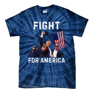 Fight For America Trump 2024 Assassination Attempt Tie-Dye T-Shirt