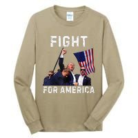 Fight For America Trump 2024 Assassination Attempt Tall Long Sleeve T-Shirt