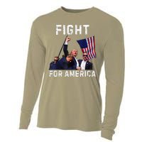 Fight For America Trump 2024 Assassination Attempt Cooling Performance Long Sleeve Crew