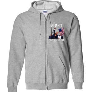 Fight For America Trump 2024 Assassination Attempt Full Zip Hoodie