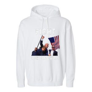 Fight For America Trump 2024 Assassination Attempt Garment-Dyed Fleece Hoodie