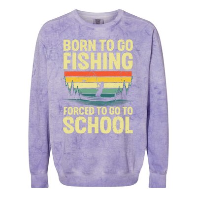 Funny Fishing Art For Fishing Fish Fisherman Gift Colorblast Crewneck Sweatshirt