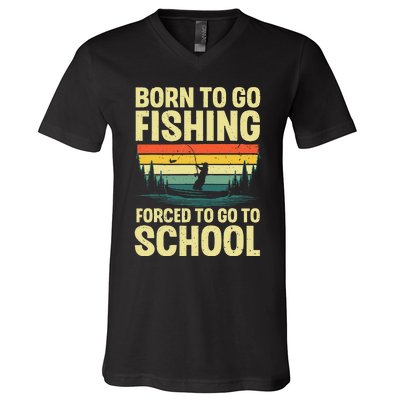 Funny Fishing Art For Fishing Fish Fisherman Gift V-Neck T-Shirt