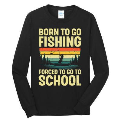 Funny Fishing Art For Fishing Fish Fisherman Gift Tall Long Sleeve T-Shirt