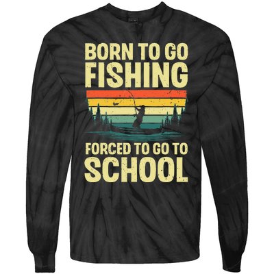 Funny Fishing Art For Fishing Fish Fisherman Gift Tie-Dye Long Sleeve Shirt