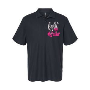 Fight For A Cure Pink Ribbon Breast Cancer Awareness Softstyle Adult Sport Polo