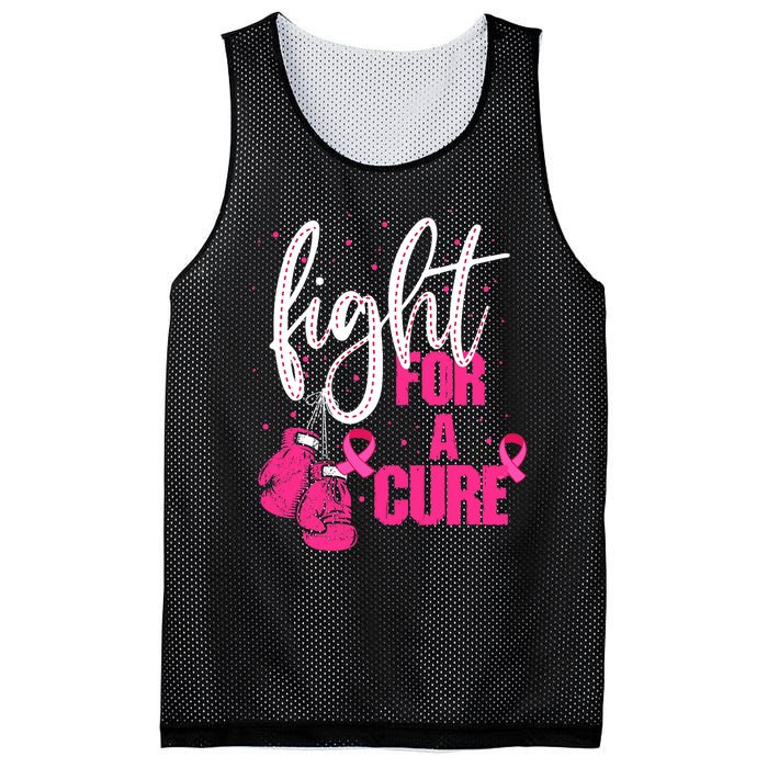 Fight For A Cure Pink Ribbon Breast Cancer Awareness Mesh Reversible Basketball Jersey Tank