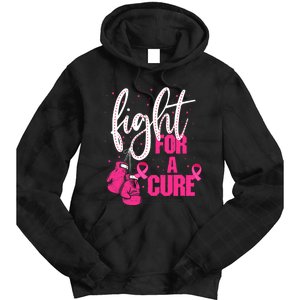 Fight For A Cure Pink Ribbon Breast Cancer Awareness Tie Dye Hoodie