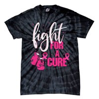 Fight For A Cure Pink Ribbon Breast Cancer Awareness Tie-Dye T-Shirt