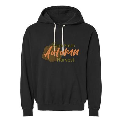 Farm Fresh Autumn Harvest Theme Garment-Dyed Fleece Hoodie