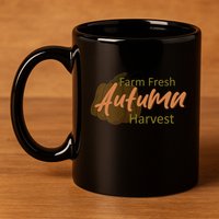 Farm Fresh Autumn Harvest Theme 11oz C Handle Ceramic Mug