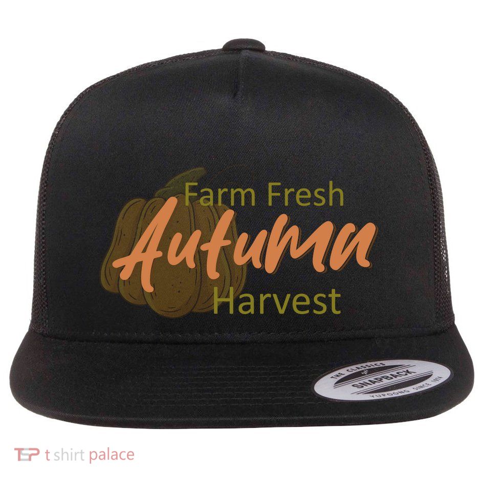 Farm Fresh Autumn Harvest Theme Flatbill Hat