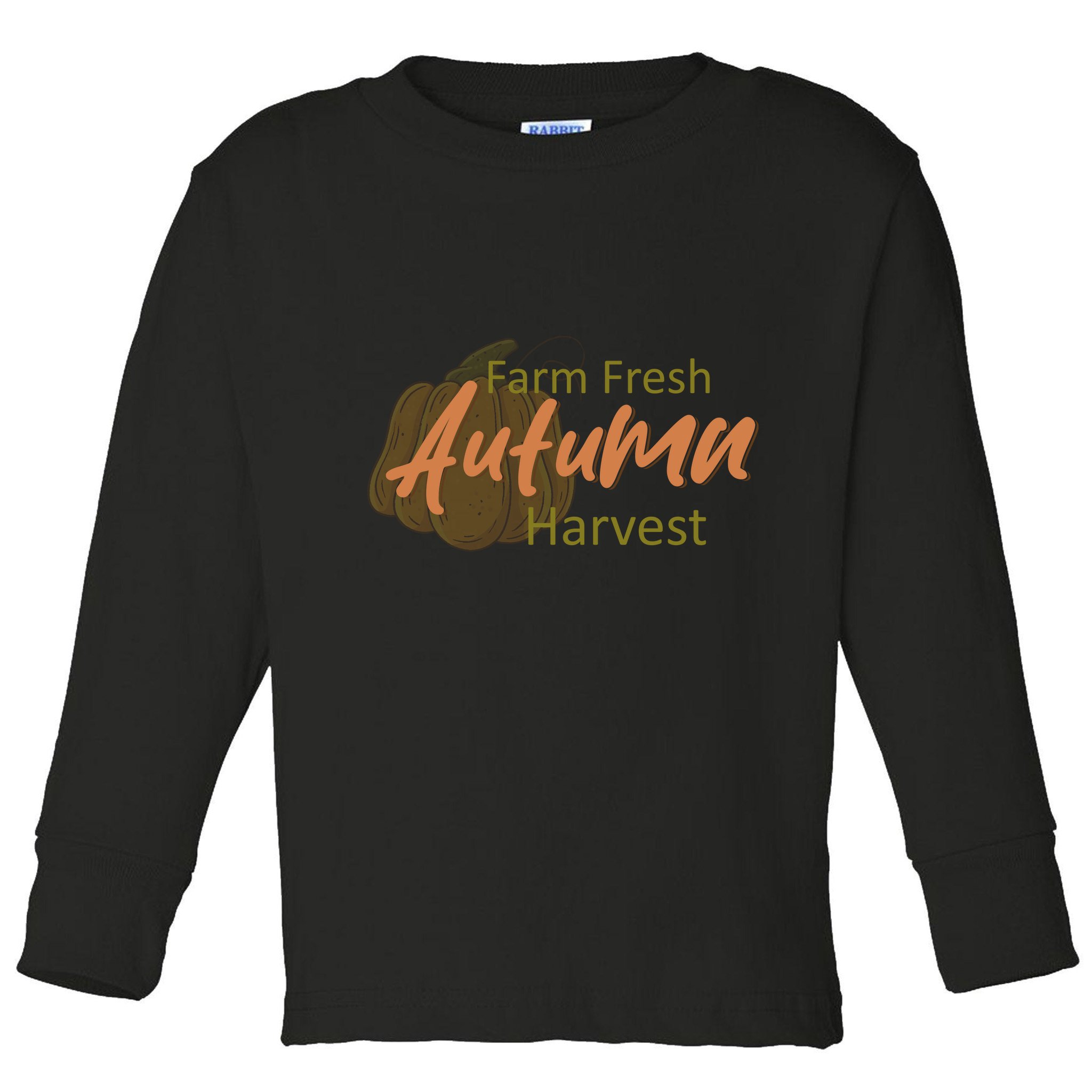 Farm Fresh Autumn Harvest Theme Toddler Long Sleeve Shirt