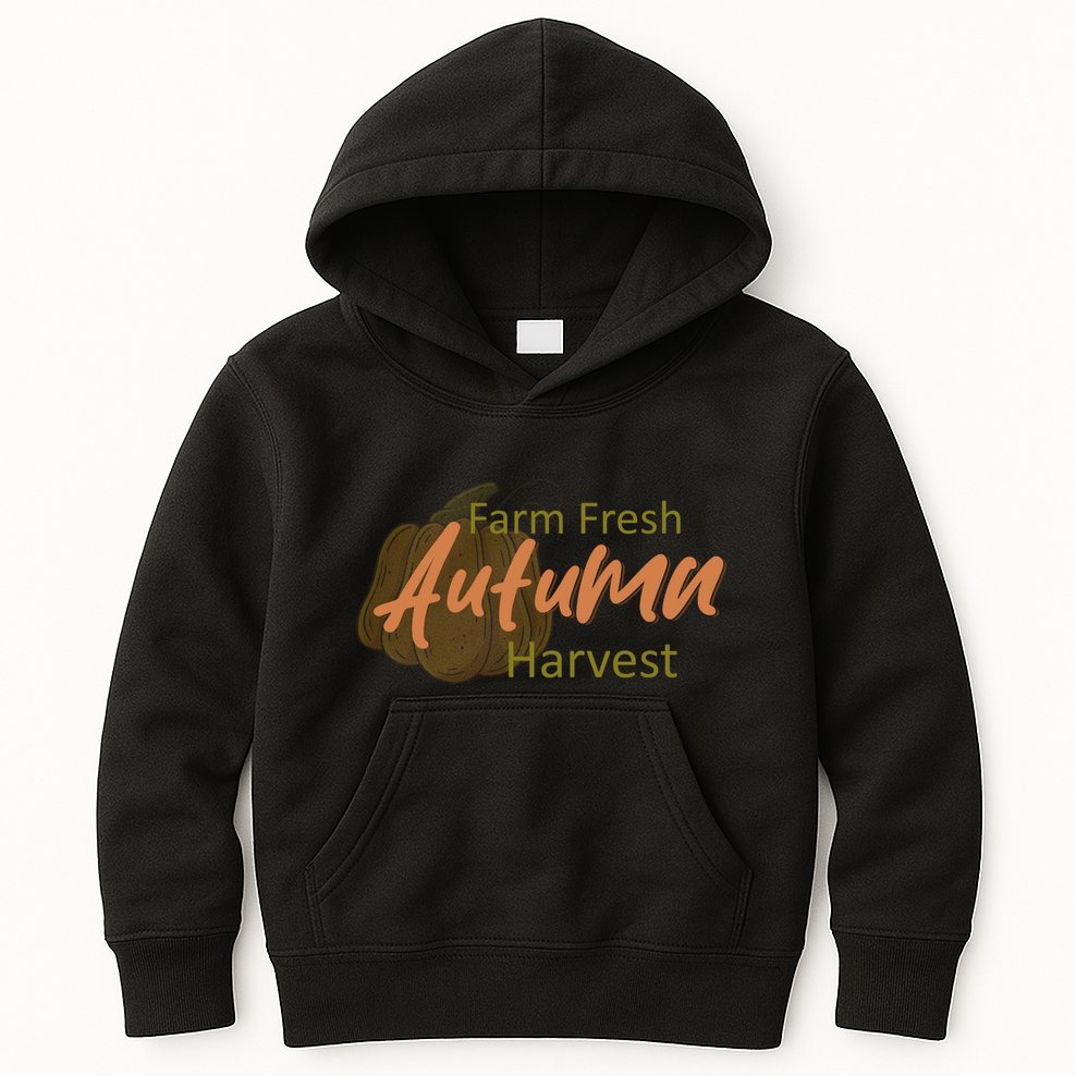 Farm Fresh Autumn Harvest Theme Kids Hoodie