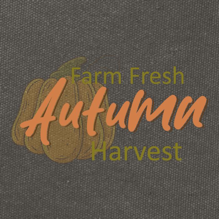 Farm Fresh Autumn Harvest Theme Cotton Canvas Backpack