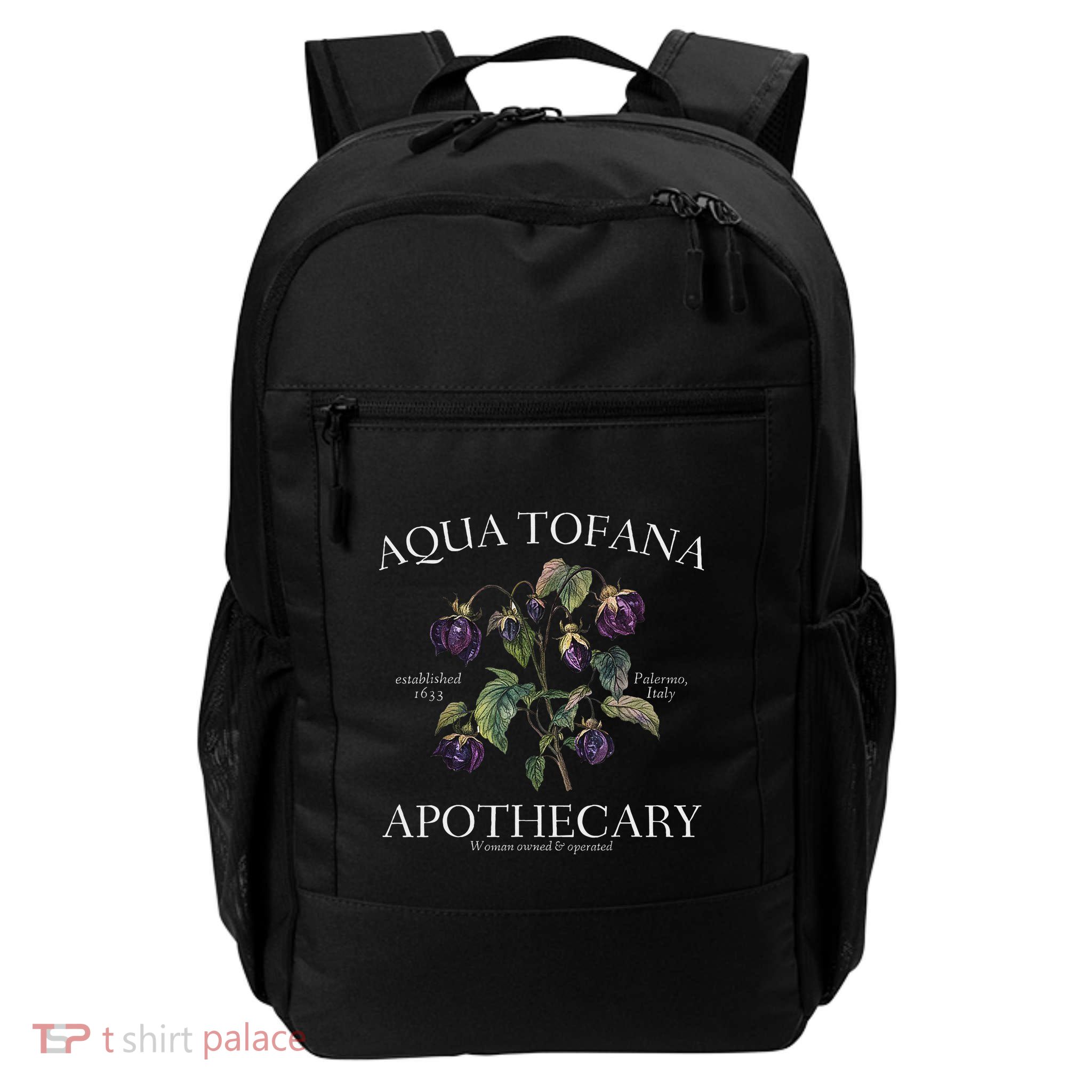 Funny Feminist Aqua Tofana Apothecary Vintage Design Backpack