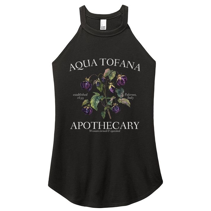 Funny Feminist Aqua Tofana Apothecary Vintage Design Women's Perfect Tri Rocker Tank