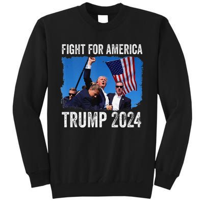 Fight For America Donald Trump 2024 Fight Fist Pump Pa Rally Sweatshirt