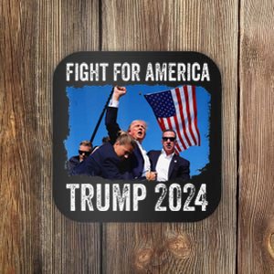 Fight For America Donald Trump 2024 Fight Fist Pump Pa Rally Coaster