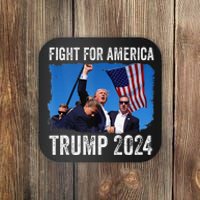 Fight For America Donald Trump 2024 Fight Fist Pump Pa Rally Coaster